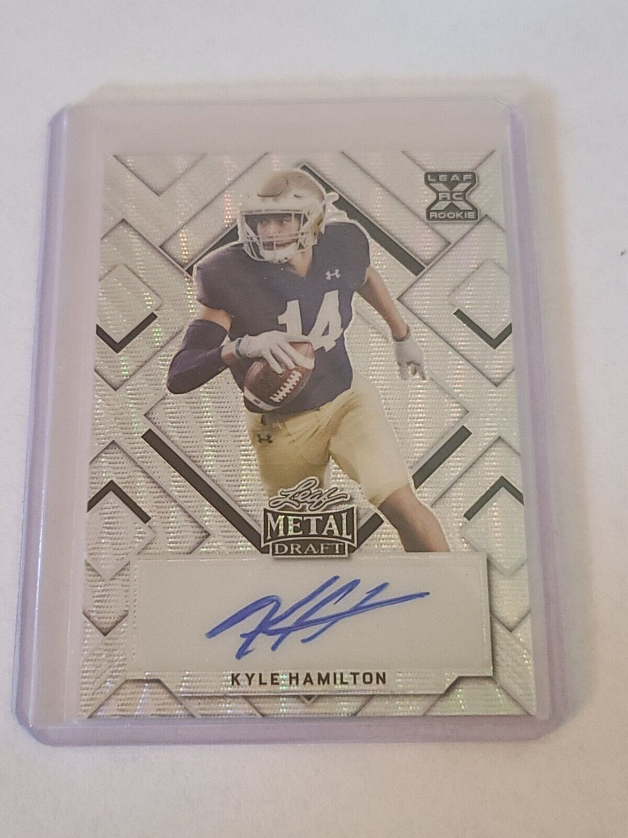 2022 Leaf Metal Draft Football Kyle Hamilton Silver Wave 35/40 Ravens