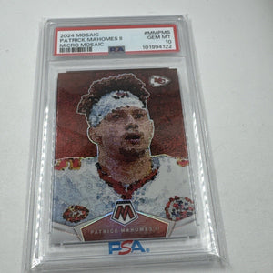 2024 Mosaic PATRICK MAHOMES II MICRO MOSAIC PRIZM Case Hit SSP Chiefs - PSA-10