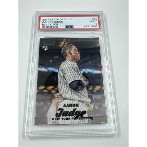 2017 Topps Stadium Club Aaron Judge Black Foil Rookie RC #64 - PSA 9 SP