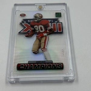 JERRY RICE 2022 Clearly Donruss SSP SUPER BOWL CHAMPIONS GREEN /25