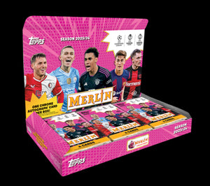 2023-24 TOPPS CHROME MERLIN UEFA CLUB COMPETITIONS SOCCER HOBBY BOX