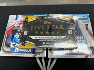 2024 Five Star hobby box + 2 2024 bowman chrome Megas.  2 random teams