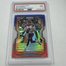 Load image into Gallery viewer, Panini 2020 Prizm Joe Burrow Red White Blue Prizm Rookie RC #307 PSA 9