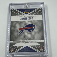 Load image into Gallery viewer, 2022 Panini Phoenix James Cook Purple Rookie 3 Color Patch #60/75 Buffalo Bills