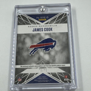 2022 Panini Phoenix James Cook Purple Rookie 3 Color Patch #60/75 Buffalo Bills