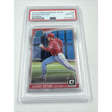 Load image into Gallery viewer, SHOHEI OHTANI 2018 DONRUSS OPTIC RUNNING ROOKIE RC #56 PSA 10 GEM MINT! DODGERS!