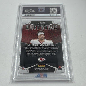 2024 Mosaic PATRICK MAHOMES II MICRO MOSAIC PRIZM Case Hit SSP Chiefs - PSA-10