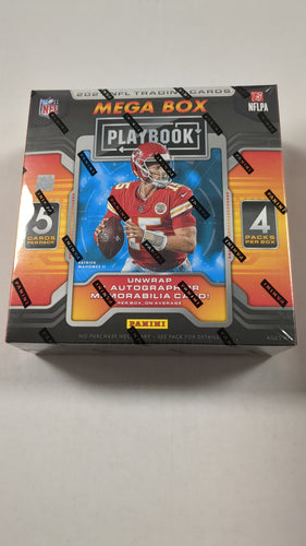 2021 Playbook Football Mega Box - 20 Trading Cards Per Box - One Autograph or Memorabilia Card Per Box