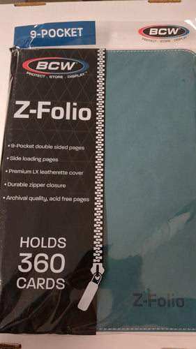 Bcw z-foilio 9 pocket lx binder Teal