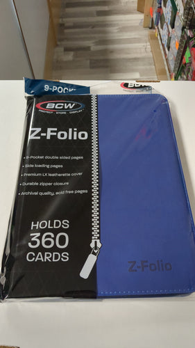 BCW z-folio 9 pocket blue