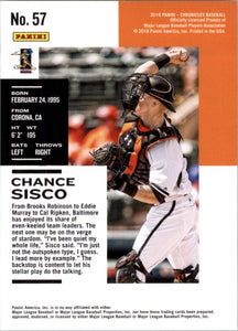 2018 Panini Chronicles Chance Sisco RC Baltimore Orioles #57