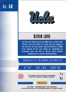 2016-17 Panini Contenders Draft Picks Kevin Love UCLA Bruins #58