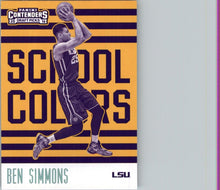 Load image into Gallery viewer, 2016-17 Panini Contenders Draft Picks School Colors Ben Simmons LSU Tigers #1