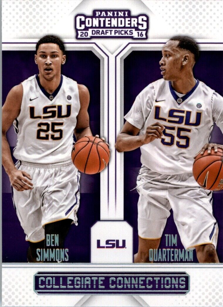 2016-17 Panini Contenders Draft Picks Collegiate Connections Ben Simmons/Tim