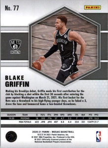 2020-21 Panini Mosaic Blake Griffin Brooklyn Nets #77