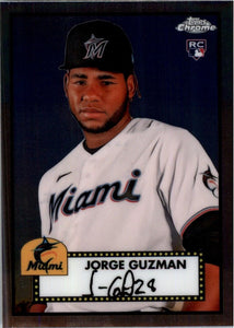 2021 Topps Chrome Platinum Anniversary Jorge Guzman Miami Marlins #54