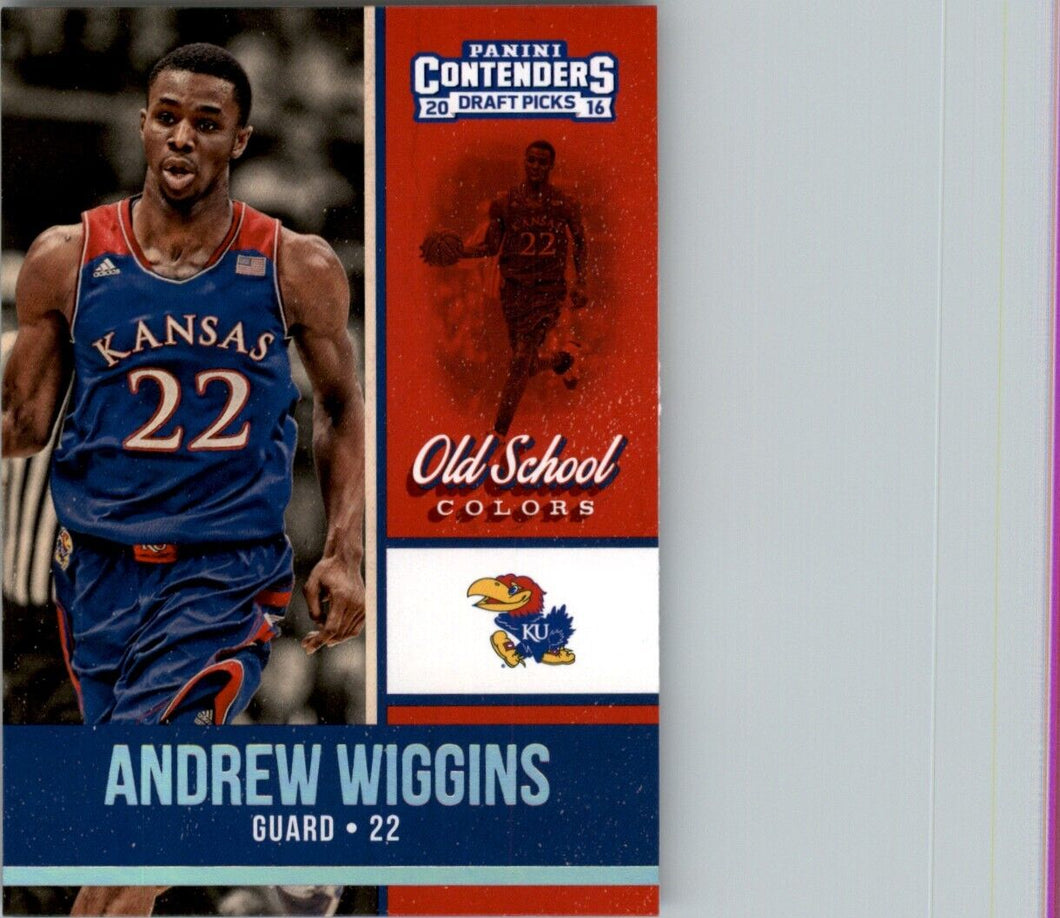 2016-17 Panini Contenders Draft Picks Old School Colors Andrew Wiggins Kansas