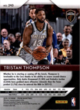 Load image into Gallery viewer, 2018-19 Panini Prizm Tristan Thompson Cleveland Cavaliers #240