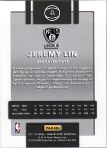 2017-18 Donruss Optic Jeremy Lin Brooklyn Nets #13
