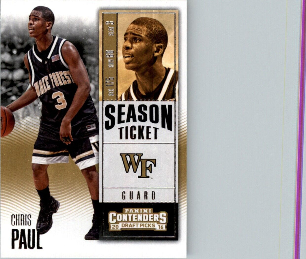 2016-17 Panini Contenders Draft Picks Chris Paul Wake Forest Demon Deacons #18