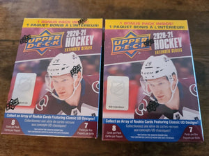 LOT OF (2) 2020-21 UPPER DECK EXTENDED SERIES  HOCKEY SEALED  BLASTER BOXES