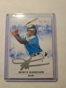 Monte Harrison 2021 Origins Auto Autograph Silver Ink /49 #MH Marlins