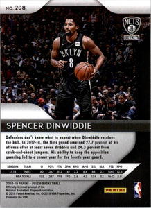 2018-19 Panini Prizm Spencer Dinwiddie Brooklyn Nets #208