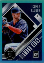 Load image into Gallery viewer, 2018 Donruss Optic Aqua Corey Kluber 222/299 Cleveland Indians #5