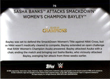 Load image into Gallery viewer, 2021 Topps WWE Women&#39;s Division Sasha Banks Bayley #76