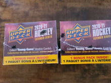 Load image into Gallery viewer, LOT OF (2) 2020-21 UPPER DECK EXTENDED SERIES  HOCKEY SEALED  BLASTER BOXES