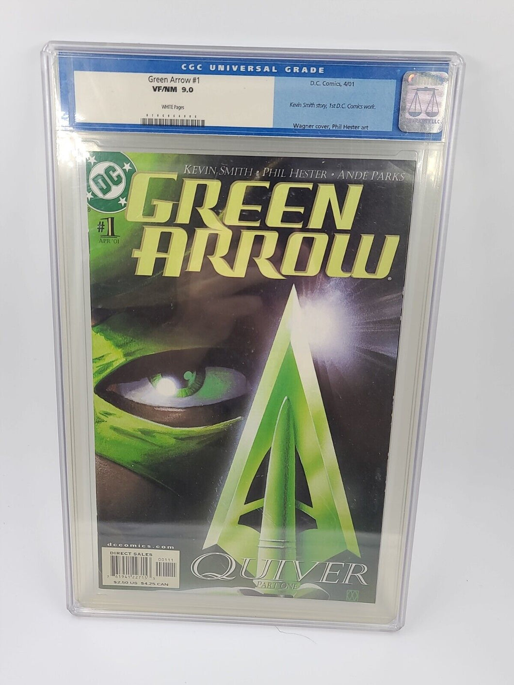 DC 2001 GREEN ARROW Comic Book Issue 1 Kevin Smith 1st Issue CGC 9.0 (kp01)