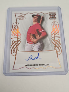 2021 Leaf Trinity Baseball Alejandro Hidalgo Rookie Prospect Auto