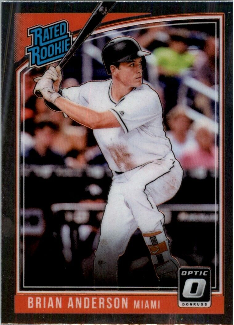 2018 Panini Chronicles Optic Rated Rookies Brian Anderson RC Miami Marlins #185