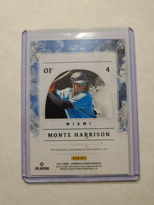 Monte Harrison 2021 Origins Auto Autograph Silver Ink /49 #MH Marlins