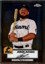 Load image into Gallery viewer, 2021 Topps Chrome Platinum Anniversary Jorge Alfaro Miami Marlins #419