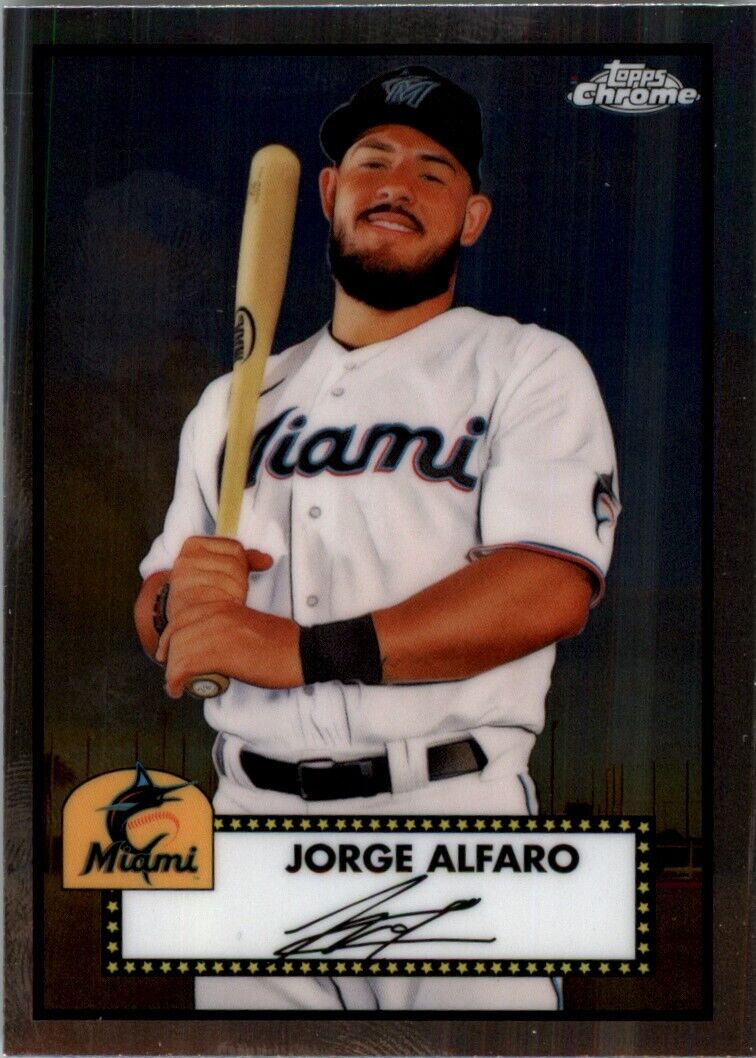 2021 Topps Chrome Platinum Anniversary Jorge Alfaro Miami Marlins #419