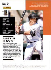 2018 Panini Chronicles Austin Hays RC Baltimore Orioles #2