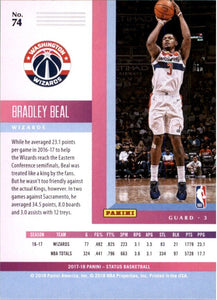 2017-18 Panini Status Bradley Beal Washington Wizards #74