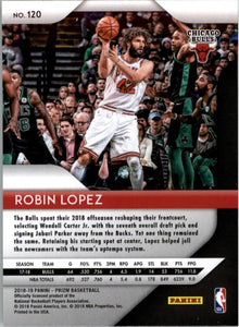 2018-19 Panini Prizm Robin Lopez Chicago Bulls #120