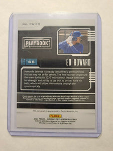 2021 Panini Chronicles Playbook Ed Howard Auto Chicago Cubs Rookie/Prospect