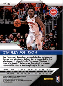 2018-19 Panini Prizm Stanley Johnson Detroit Pistons #162