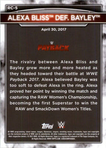 2021 Topps WWE Women's Division Alexa Bliss RC #RC-5