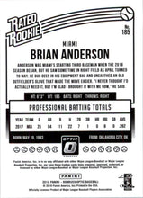 Load image into Gallery viewer, 2018 Panini Chronicles Optic Rated Rookies Brian Anderson RC Miami Marlins #185