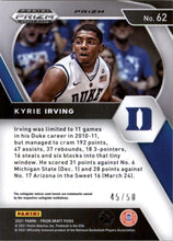 Load image into Gallery viewer, 2021-22 Panini Prizm Draft Kyrie Irving 45/50 Brooklyn Nets #8 Purple Disco