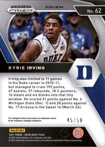 2021-22 Panini Prizm Draft Kyrie Irving 45/50 Brooklyn Nets #8 Purple Disco