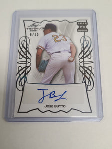 2021 Leaf Trinity Baseball Jose Butto Rookie Auto SSP /10