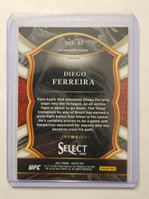 Load image into Gallery viewer, 2021 UFC Select Diego Ferreira Concourse Silver Disco Prizm Rookie Card