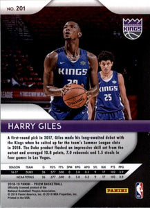 2018-19 Panini Prizm Harry Giles Sacramento Kings #201