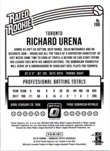Load image into Gallery viewer, 2018 Panini Chronicles Optic Rated Rookies Richard Urena RC Toronto Blue Jays