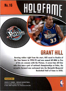 2020-21 Panini Mosaic HoloFame Grant Hill Detroit Pistons #16